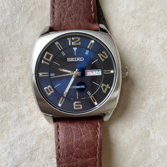 Seiko Accessories Seiko Snkn37 Recraft Automatic Blue Dial Daydate